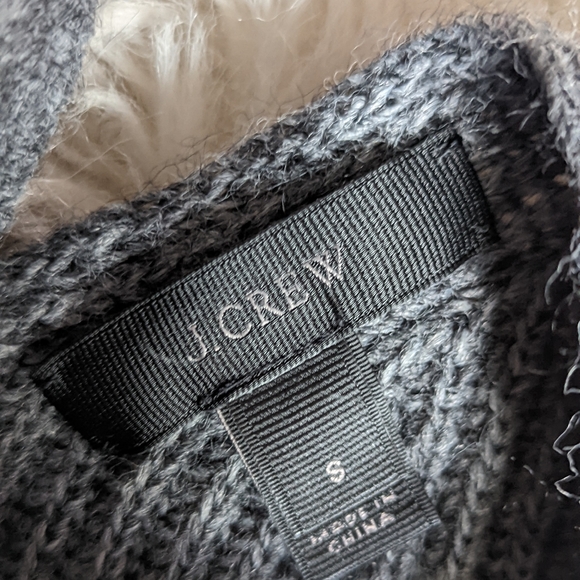 EUC J. Crew Open Tie Back Alpaca Blend Sweater Dress in Gray - Picture 7 of 16